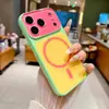 Funda Dopamine Color-Blocking para Apple 18 Pro Max, se transforma instantáneamente en una funda de iPhone 16 de colores caramelo con recortes de precisión, anticaída y atracción magnética