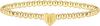Pulsera de moda para mujer de oro con amor, 26 letras, pulsera de cuentas de oro de 14K, iniciales en forma de corazón, accesorios de joyería elásticos
