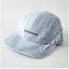 Estilo Nuevo de Primavera Gorra de Béisbol de Mezclilla de Ala Plana Bordado de Letras Borde Deshilachado Unisex Moda Versátil Gorra Protectora del Sol