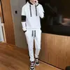 Conjunto de Suéter para Adolescentes Hombres Otoño Estudiante Dos Piezas Coreano Casual Chaqueta Deportiva Guapo Moderno Hombres