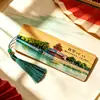 Marcador de Libros de Bambú Estilo Chino Atracciones Turísticas de Beijing Souvenirs Monumentos de la Ciudad Wenchuang Marcador de Libros de Madera Regalos