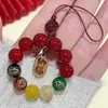 Nuevo Estilo Cinco Caminos Dios de la Riqueza Raíz de Bodhi Llavero Cadena para Teléfono Regalo Funda para Teléfono Móvil Colgante Corto Venta al por Mayor