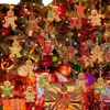 12 Piezas de Decoraciones de Árbol de Navidad de Madera Manualidades Colgantes de Madera Navideñas Tema de Hombre Viejo Muñeco de Nieve Adornos Colgantes para Árbol de Navidad