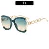 Nuevas Gafas de Sol Personalizadas de Cadena para Pierna con Montura Grande Todas las Combinaciones Moda Europea y Americana Protección Solar Deportivas de Montar al Aire Libre Gafas de Sol Transfronterizas