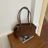 Bolso de axila liso, casual y minimalista, elegante y de gran capacidad, bolso de hombro retro y moderno, bolso tipo almohada de gamuza único y a la moda
