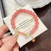 Pulsera de Perlas Color Rojo Vino Estilo Dulce Palacio de Mariposas para Regalo de Mejores Amigas
