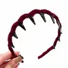 Nova Faixa de Cabelo Simples Outono e Inverno Retrô Colorida de Veludo Ondulado Estilo Coreano Faixa Alta Craniana Elegante Antiderrapante