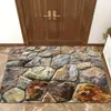 Visión Estereoscópica 3D Alfombra de Terciopelo de Cristal para el Hogar Felpudo Decorativo para Puerta de Entrada Felpudo Absorbente de Tierra