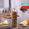 Frasco selado de vidro borossilicato frasco de armazenamento de cozinha frasco de chá de alimentos grãos transparente frasco de armazenamento à prova de umidade