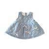 Vestido com Colete Forrado de Lã para Meninas Ano Novo 0-5 Anos Inverno Bebê Cor Sólida Vestido Acolchoado Vestido Espesso para Crianças