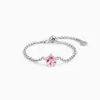 Moda Transfronteriza Europea y Americana Nuevo Lujo Ligero Cadena de Diamantes de Colores Anillo Deslizante Diseño de Nicho para Mujer Anillo de Cobre Chapado en Oro Real