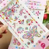 Material de producción de pegatinas de diamantes hechas a mano para niños, mariposa tridimensional de diamante, pegatinas de cristal, rompecabezas para pegar, gema adhesiva, diamante adhesivo