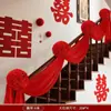 Conjunto de Decoração de Quarto de Casamento Flor Vermelha Grande Corrimão da Escada Hortênsia Casamento Decoração de Casa Rural Suprimentos para Latte Art