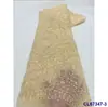 Vestido Europeu e Americano Bordado Lantejoulas Malha Tecido com Pedraria Pesada Tecido de Renda com Lantejoulas Nupciais