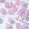 Miçangas de acrílico em degradê creme para cubos de açúcar, quadradas, com revestimento UV, para acessórios de corrente de celular feitos à mão DIY