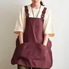 Delantal de restaurante impermeable y a prueba de aceite estilo japonés transfronterizo, de Taslan, de doble hombro ajustable, de doble uso, transpirable, con impresión de logotipo