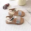Zapatos Casuales de Verano 2026 Estilo Europeo y Americano Transfronterizo con Pedrería Sandalias Sencillas de Verano para Niñas con Hebilla Cuadrada