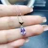 Venta al por mayor de fábrica Popular Colgante de Tanzanita Natural Plata S925 Incrustado Piedra Principal 5*7 Joyería de Lujo Venta Directa de Fábrica