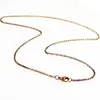 Acero inoxidable oro rosa cadena de perlas redonda con forma de O collar cadena de joyería Joyería de comercio exterior para mujer 45/50/60cm