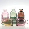 Preço de Fábrica Fornecimento Frasco de Vidro Transparente de 100ml para Aromaterapia Frasco de Vidro para Aromaterapia Polygonal Sem Chama Frasco Volátil de Rattan