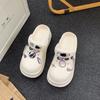 Liquidación 2025 Modelo Nuevo Zapatos de Mujer Cadena Planeta Suela Gruesa Aumentadores de Altura Sandalias de Punta Cerrada Verano Exterior Versátiles Zuecos