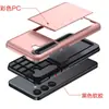 Funda para teléfono con tarjetero deslizante adecuada para Samsung S26 Ultra S25Plus Funda protectora tipo armadura Note20 Moderna A16