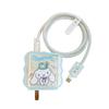 Modelo de Onda Adecuado para Cabezal de Carga Oppo 33W Cubierta Protectora Protección del Cargador Carcasa Blanda Dispositivo Creativo para Morder Cables Perro de Orejas Grandes