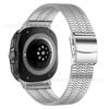 Adequado para Samsung Watch Ultra Pulseira de Aço Inoxidável Ultra2 Fecho Tartaruga High-End Pulseira Inteligente de Cinco Elos