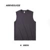 220g Chaleco Ajustado sin Mangas Sai Algodón para Hombre Verano Juvenil Ocio Deportes Color Sólido Simple Cuello Redondo Camiseta