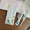 Pente Infantil de Animal Cartoon Fofo para Meninas e Estudantes, Pente de Cabelo Portátil com Dentes Finos e Cauda Pontiaguda, Conjunto de 2 Pentes