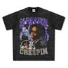 Transfronteiriça Americano retrô hip-hop Savage 21Savage camiseta de manga curta estampada suéter de gola redonda de manga comprida com capuz