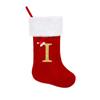 Calcetines navideños grandes Calcetines navideños tejidos con letra bordada decorativa Adorno navideño Bolsa de regalo