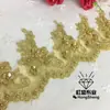 Link Total 4,5-13cm Renda Dourada Osso de Boi Duro Renda de Osso Renda para Vestido de Noiva Roupas de Performance Acessórios de Renda