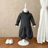 Conjunto acolchado acolchado para niña para otoño e invierno, engrosado para abrigar, elegante atuendo para bebé niña, conjunto cálido de invierno de tres piezas para bebé e infante