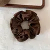 Diseño Original Sentido Doble Capa Volante Intestino Grueso Goma para el Cabello para Mujeres Retro Francés Satén Cuerda Pequeña para el Cabello Accesorios para el Cabello Flor para el Cabello