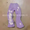 2024 Transfronterizo Nuevo Moda Americana Estampado de Letras Pantalones Casuales Hombres y Mujeres Parejas Rectos Casuales Sueltos Pantalones de Chándal