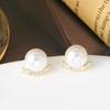 Pendientes de Perla Pequeños y Exquisitos Aguja de Plata Pura 925 Nuevo 2025 Circonita Simple de Gama Alta Pendientes Japoneses y Coreanos para Mujer