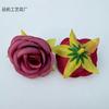 Simulação rosa flor cabeça diy material feito à mão decoração de casamento pequena flor camélia pano de seda rosa cocar chapéu broto