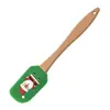 Espátula de Silicone Personalizável para Creme Cabo de Madeira de Faia Espátula para Cozinha, Panificação, Sobremesa, Bolo Série de Natal