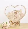 Mesa de Assinaturas de Casamento Artesanato em Madeira Enfeites Dia dos Namorados Festa de Casamento Lasca de Madeira em Formato de Coração Assinatura Decoração de Mesa