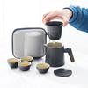 Conjunto de Chá Kung Fu Portátil para Viagem Pequeno Conjunto para Casa Outdoor Acampamento Bule Xícara de Chá Caneca Expressa Simples para Presente