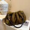 Bolsa de Felpa 2026 Estilo Nuevo Color Degradado Lindo Bolso de Hombro con Cadena de Gama Alta para Mujer Bolso Cruzado de Gran Capacidad para Mujer