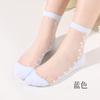 Wanda calcetines de moda transpirables de seda de cristal hasta media pantorrilla medias de cristal japonesas calcetines transparentes calcetines de seda de cristal al por mayor