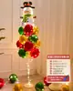 Decoración Navideña Luminosa Mesa Globos Flotantes Árbol de Navidad Tienda con Escaparate Flotante Atmósfera Festiva Arreglo de Escena de Disfraces