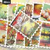 36 Peças de Adesivos de Carimbo de Paisagem com Lápis de Cor Sonhadores, Cartões de Diário Estilo Floresta Curativa, Adesivos Decorativos à Prova d'Água Venda por Atacado