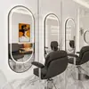Espejo de barbería Espejo de salón de celebridad de Internet conjunto de gabinete de espejo espejo de pared de un solo lado para cortar el pelo espejo para permanente y tinte de salón