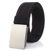 Cinto de Lona Transfronteiriço Masculino Sem Furos Versátil Casual Calça Cargo Cinto Simples Tecido Cinto Tático para Exterior