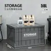 Caixa Organizadora Dobrável de Plástico Estilo Japonês Empilhável Grande Capacidade Caixa de Armazenamento Doméstico Organizador de Carro Caixa Estilo Camping ao Ar Livre