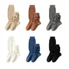 Nuevos calcetines altos ajustados para mujer, calcetines de algodón antibacterianos anti-pilling de estilo coreano de moda a media pantorrilla, cálidos para primavera y otoño