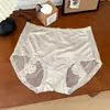 2759 Encaje Rosa para Mujer talla extra Ropa interior chica rellenita Sexy Malla Cintura Alta Puro Sin Marca Calzones Triángulo Venta al por Mayor